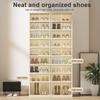 Clear Shoe Storage Cabinet Foldable Easy Assembly Large Size Shoe Rack Portable Shoe Rack Stackable Sneaker Storage Shoe Cabinet