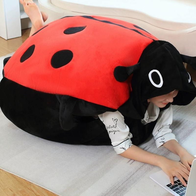 Soft Plush Ladybird Costume for Children with Sensitive Skin Breathable Fabric Comfortable for Extended Wear At Parties
