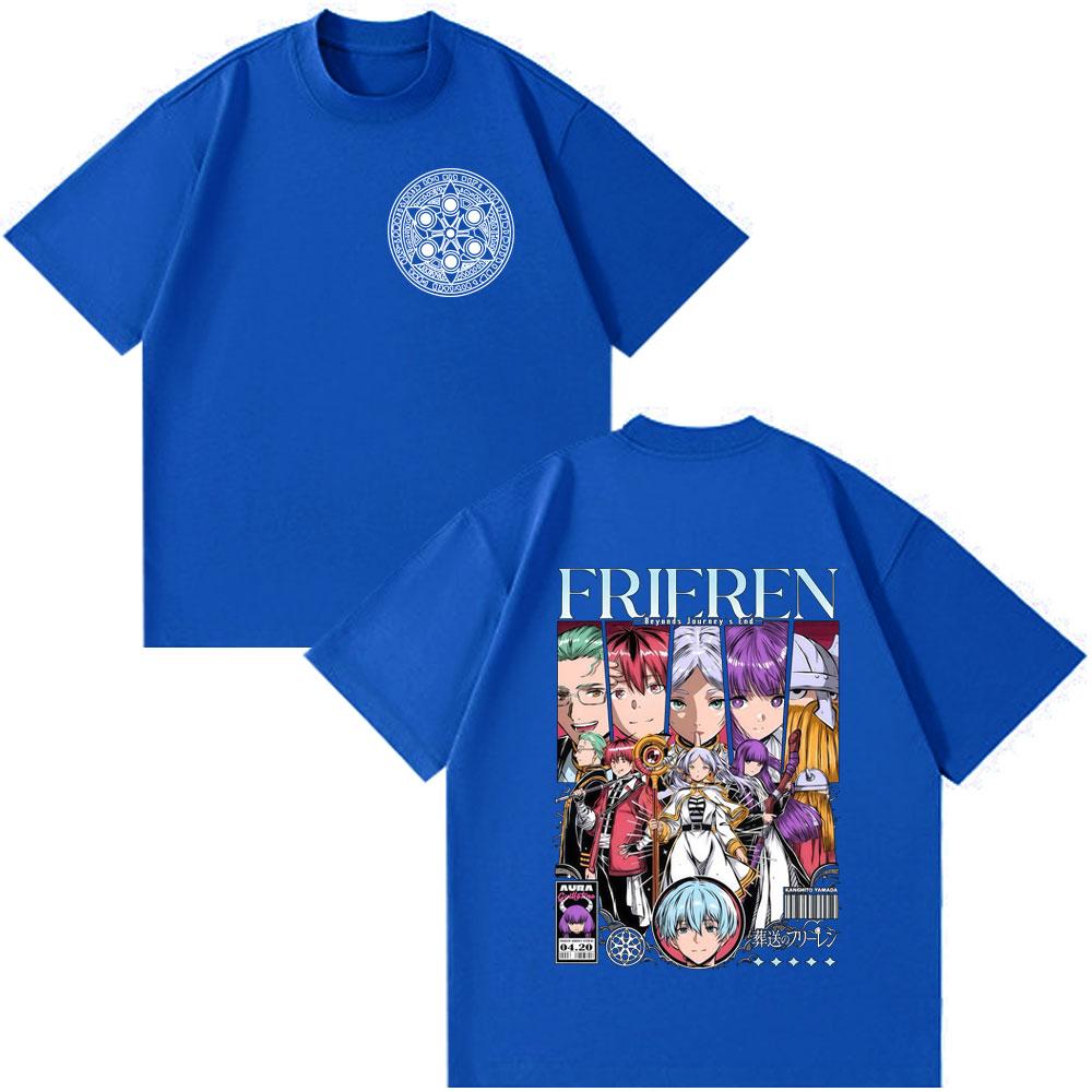 Anime Frieren: Beyond Journey's End T-shirt Unisex Women Fashion Harajuku Tees Cotton Tops Casual Oversized TShirt Summer Clothing