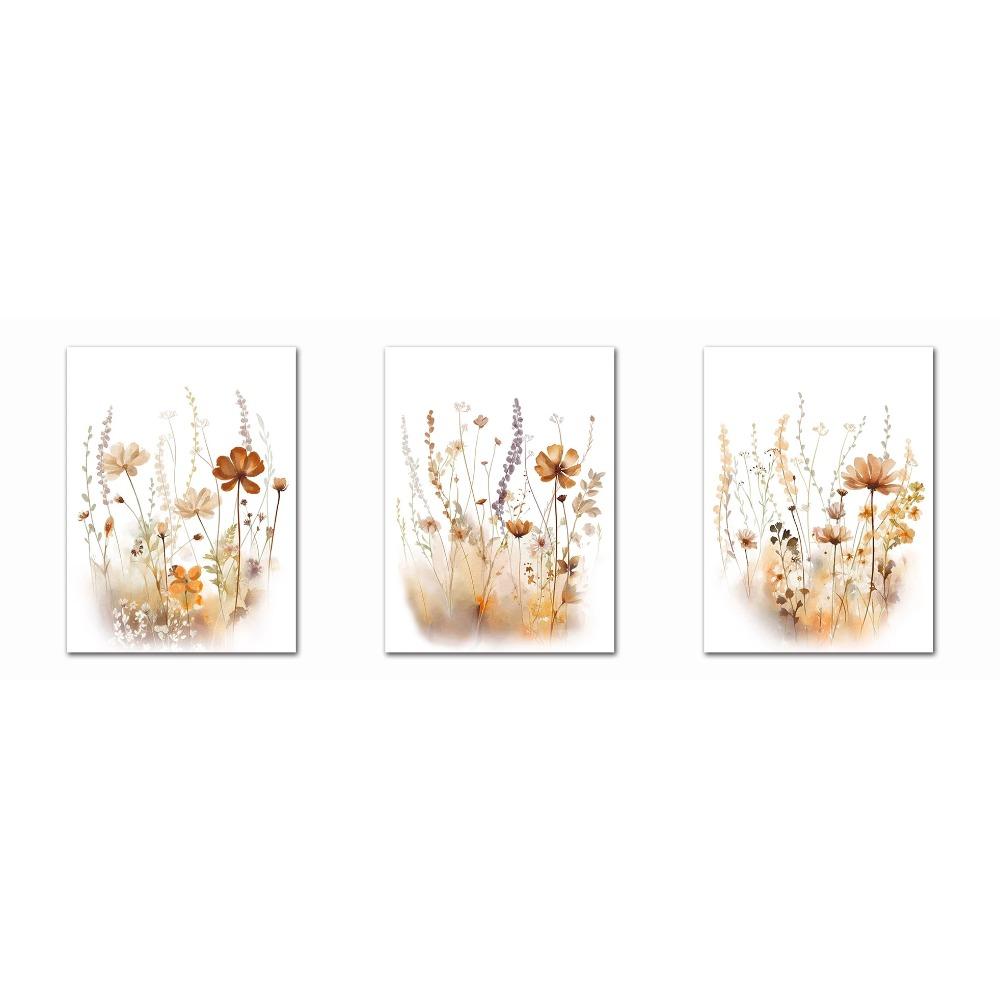 Watercolor Mix Flowers Leaves Botanical Posters Canvas Prints Painting Wall Art Picture for Living Room Interior Home Decoration