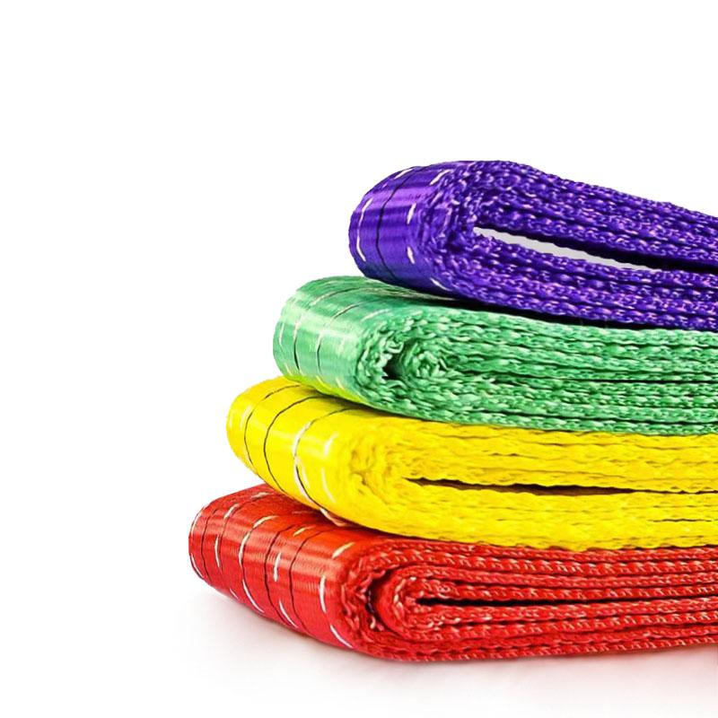 EN1492 & DNV Customizable OEM Polyester Webbing Sling-Flat/Round 1-10 Ton Lifting Belt for Construction Logistics Lashing