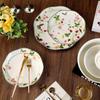 Wild Strawberry Bone China Tableware Set: Ceramic Bowls, Plates, Coffee Cups, and Tea Accessories.