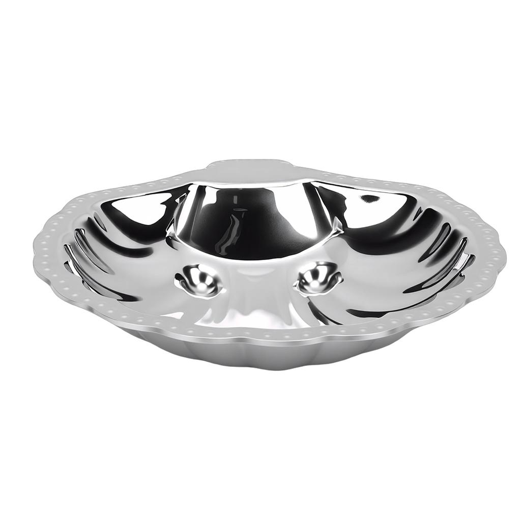 Metall-Snackschale 304 Edelstahl Vintage Muschelform Schmuckhalter für Trockenfrüchte Nüsse Vorspeisen