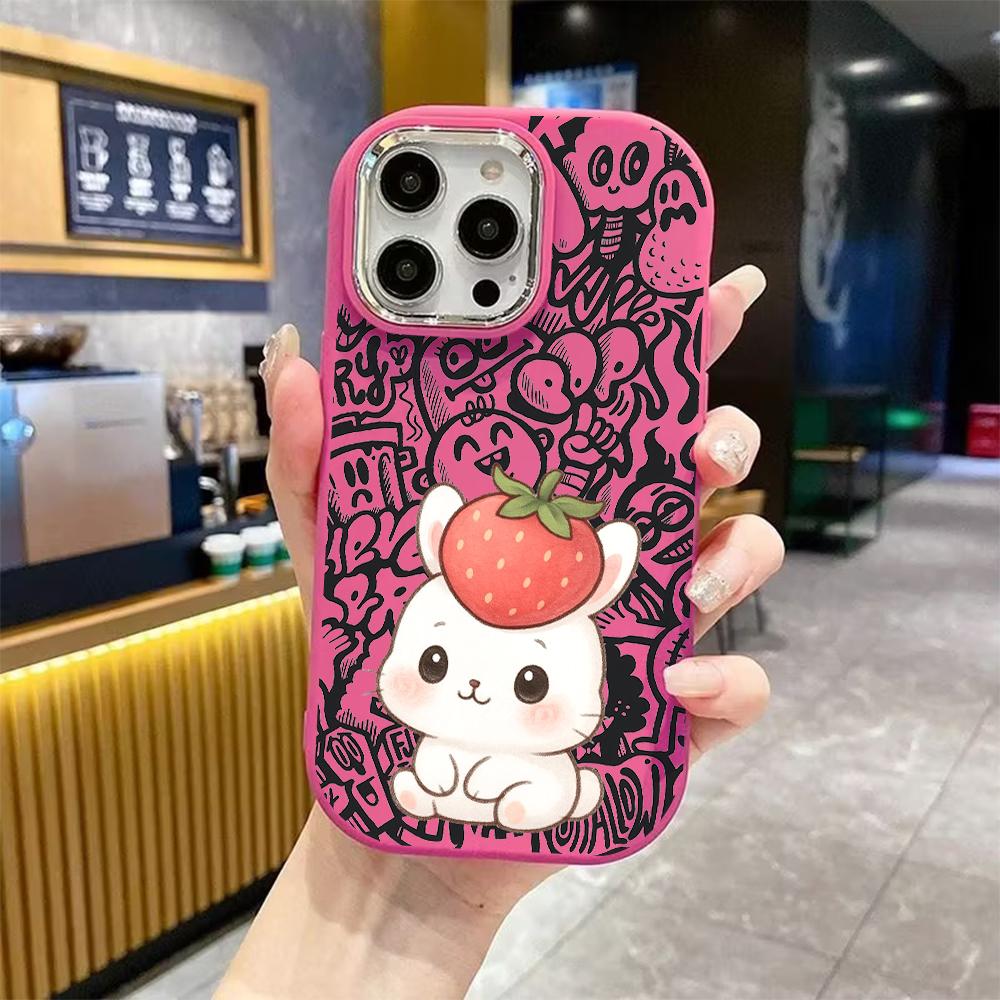 Phone Case: 2D Flat Design Suitable for iPhone 18 17 16 15 14 13 Pro Protective Case, Couple Style, Simple and Cute, Christmas and Halloween Gift