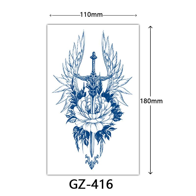 Autocolante Tatuaj Herbal, Autocolante Tatuaj cu Suc, Autocolante Tatuaj Semi-Permanent cu Litere Englezești Tatuaj