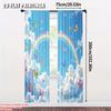 2pcs   2D flat printing Party Window Curtains many butterflies Versatile Polyester Fabric  Without Electricity Party Decorations