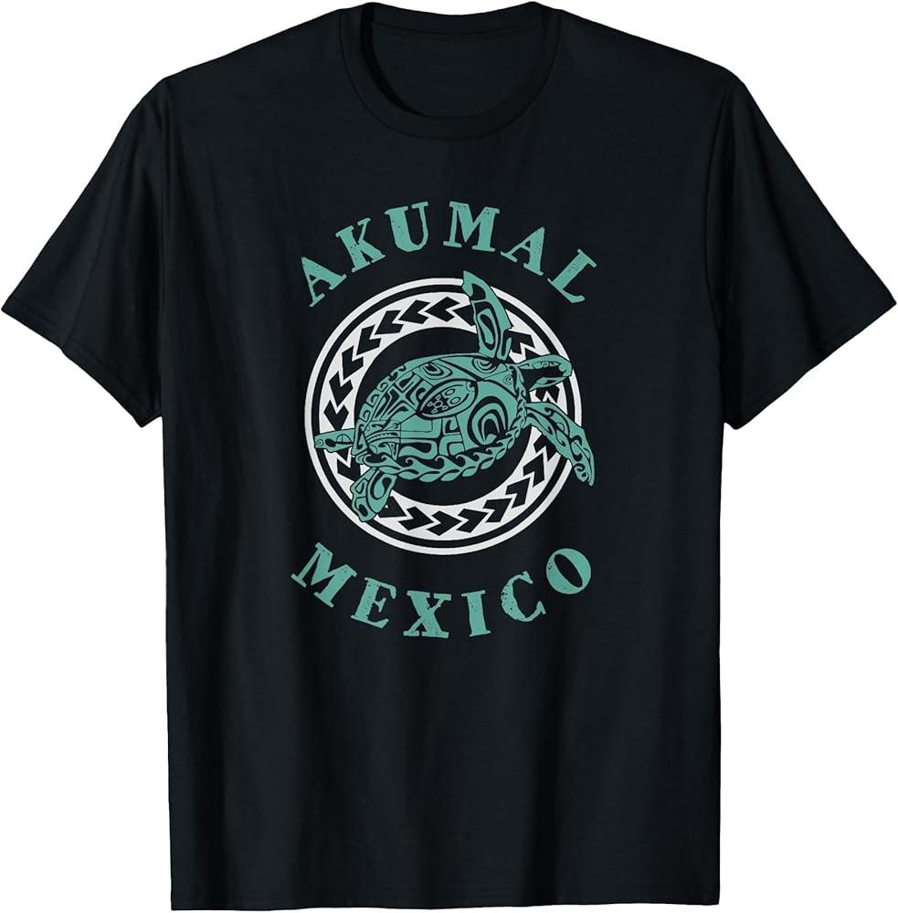 

Akumal Mexico Tribal Tattoo Sea Turtle TShirt Unisex T-Shirt L