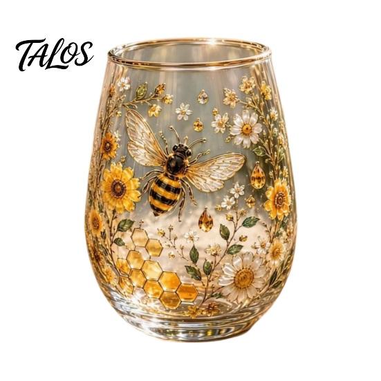 Elegant Gilded Rim Glass Cup, Egg Shape Clear Lead-Free Crystal Enamel Painted Golden Water Cup Vintage Drinking Tumbler, Large Capacity Glassware for