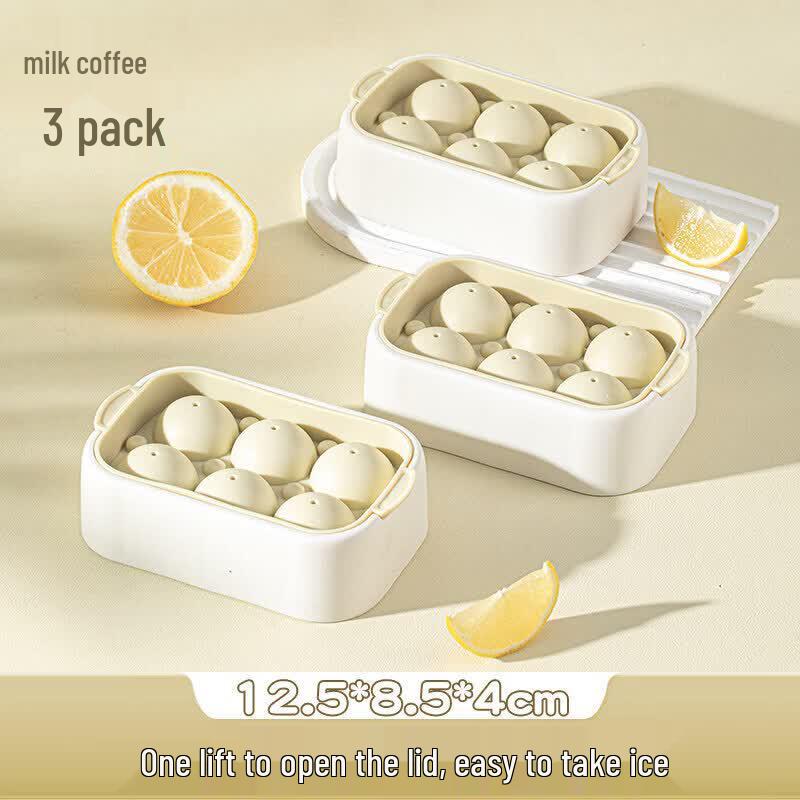 Soft Silicone Round Ice Ball Mold with Lid