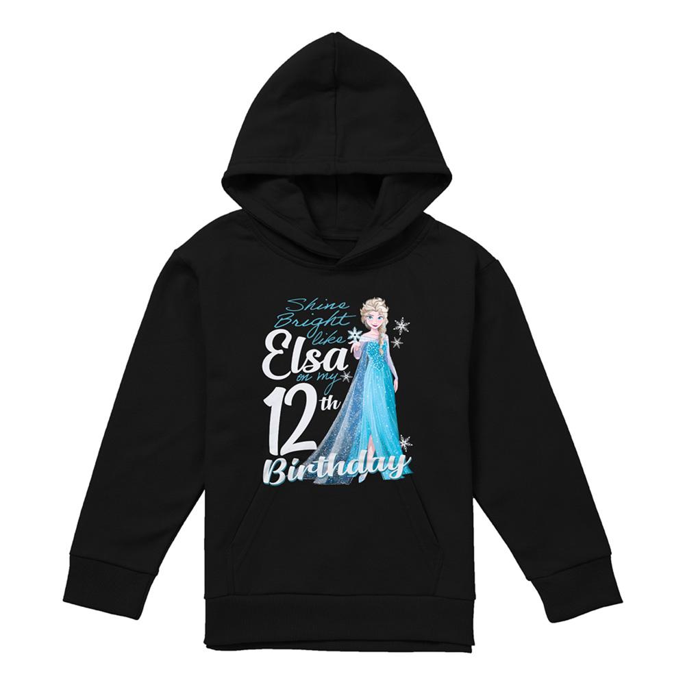Frozen Childrens/Kids Bright Like Elsa Heather 12th Birthday Pullover Hoodie