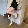 Retro low-heeled shallow-mouth single shoes women's shoes 2025 new spring and autumn suede temperament one-pedal commuter shoes