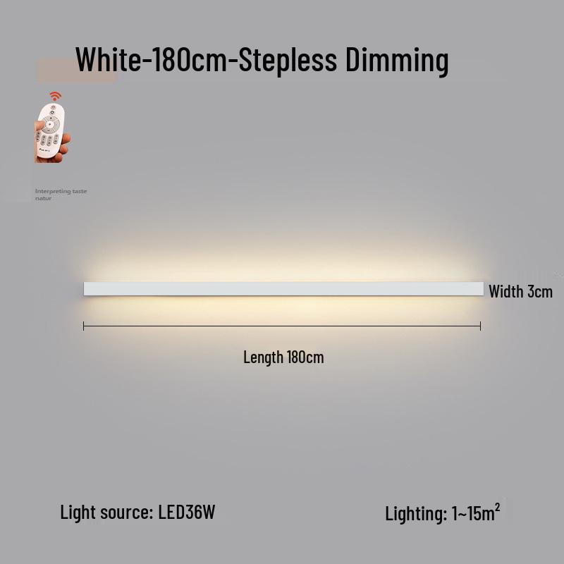 Minimalist Modern Long Strip Wall Lamp for Bedroom, Living Room, or Sofa Side