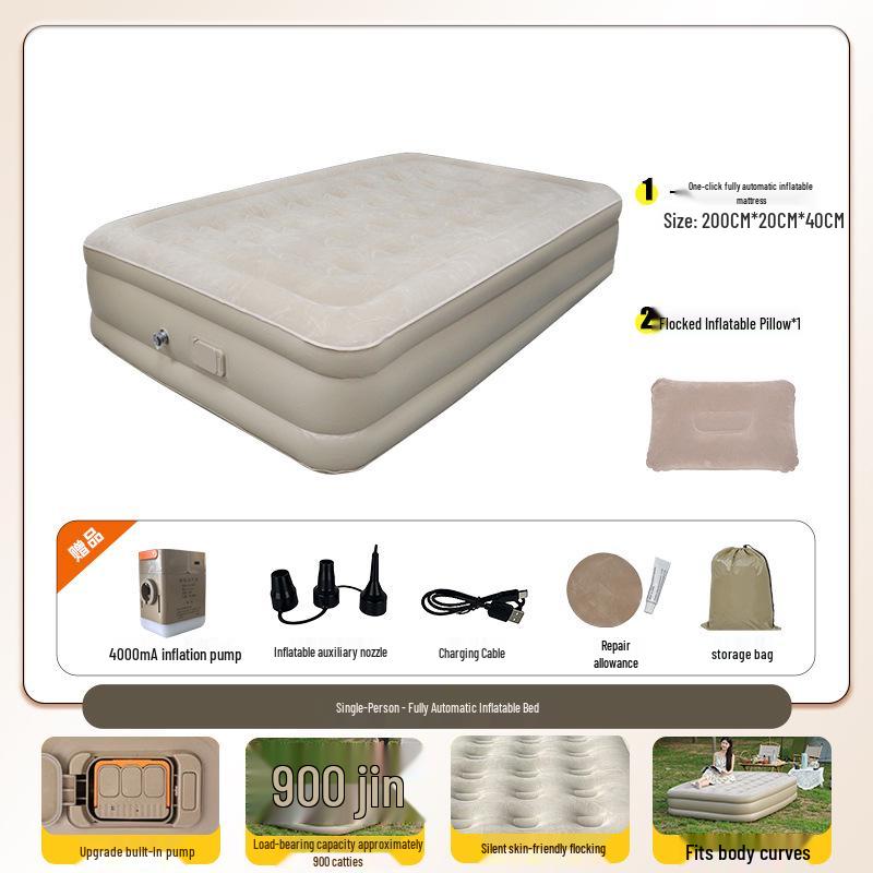 Automatic Inflatable Camping Mattress for Outdoor Travel and Tent Use