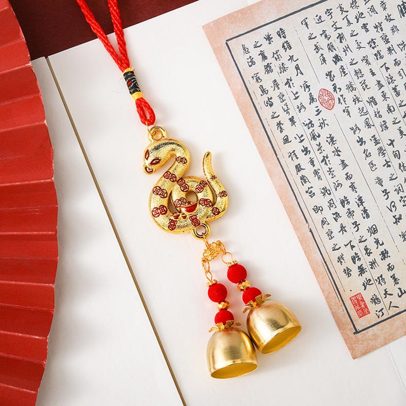 Snake Lucky Charm Portable Year Of The Snake Theme Car Pendant Automotive Interior Accessories Exquisite Rearview Mirrors