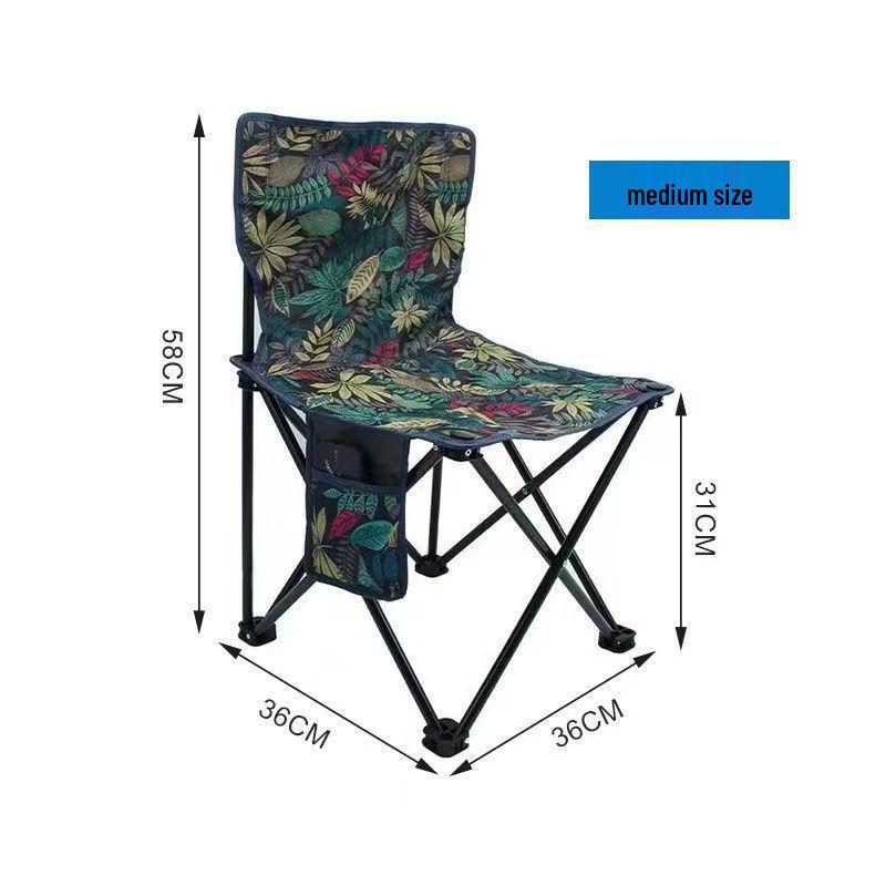 Portable Outdoor Folding Chair for Camping, Fishing, Art Sketching, and Leisure