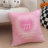 Pink Lucky Number 7 Cushion Cover Throw Pillow Cover Hidden Button Durable Polyester Chair Cushion