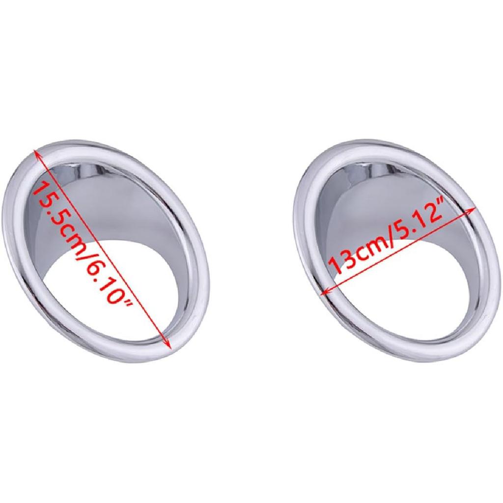 2Pcs Front Fog Light Lamp Cover Trim for Ford Explorer 2011 2012 2013 2014 2015 ABS Chrome