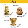 Cypress Wood Little Mouse Penguin Little Rabbit Sculptures and Figurines Cute Home Room Office Desk Decoration Wood Carving