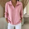 2026 Europese & Amerikaanse Effen Kleur Rits Gebreide Vest Trui - Casual Herfst/Winter Mode voor Vrouwen