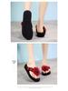 "Shanjiao 2025 Women's Handmade Black Flip Flops - Summer Fashion Non-Slip Beach Slippers with Thick Sole"
