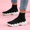 Elastic Socks Shoes Slip-on Casual Sneakers Women Walking Shoes Men High-top Leisure Shoes Knitted Platform Footwear Breathable