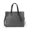 Men's Autumn Plaid Tote: Casual Shoulder Crossbody & Document Bag