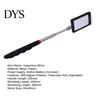 Engine Chassis Inspection Mirror with LED Light 360-degree Rotation Telescopic Rod Folding Rectangle Auto Repair Detector Detection Universal