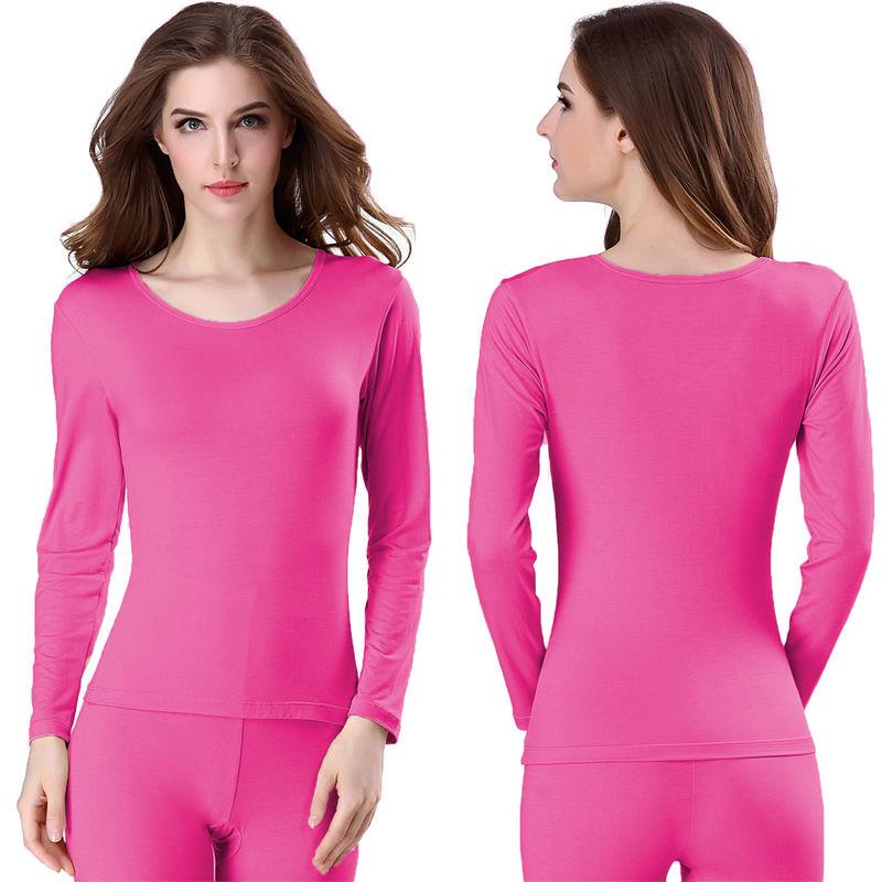 Women's Autumn Cotton Slim Fit Base Layer Set - Top and Pants