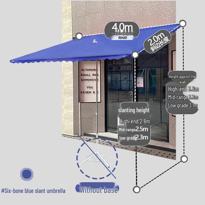 Großer winddichter Sonnenschirm: Gewerbliche Faltmarkise für den Außenbereich zum Sonnenschutz
