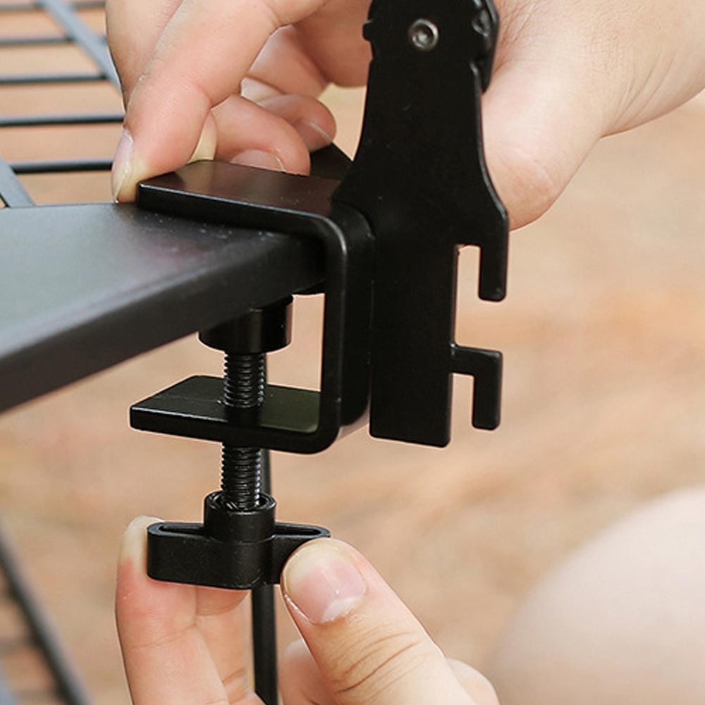 

Многофункциональный настольный складной держатель для лампы для кемпинга. Практичный высокопрочный металлический черный цвет.