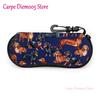 Portable Eyewear Case Dachshund Dogs And Bones Sunglasses Soft Case Glasses Box with Lanyard Zipper Eyeglass Case