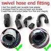 CEP Rubber Hose Nylon Braided Fuel Hose Rotary Joint Connection Adapter Kit AN4 AN6 AN8 AN10 AN12 Hose End Fittings