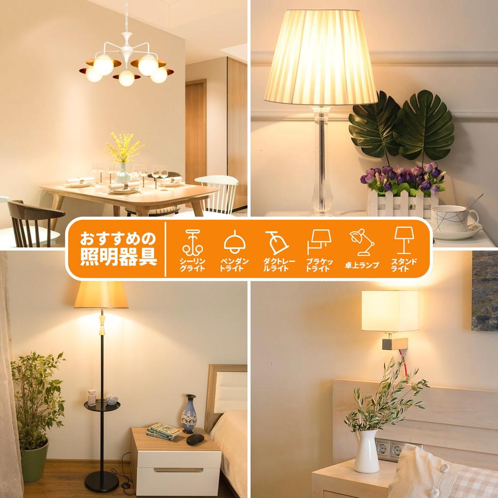 xydled LED Bulbs, E17 Base, 40W Equivalent, Dimmable, 440lm, Warm White, 3000k, Mini Krypton Bulbs, Mini Lamp Shape, Dimmable, Wide Beam Spread,