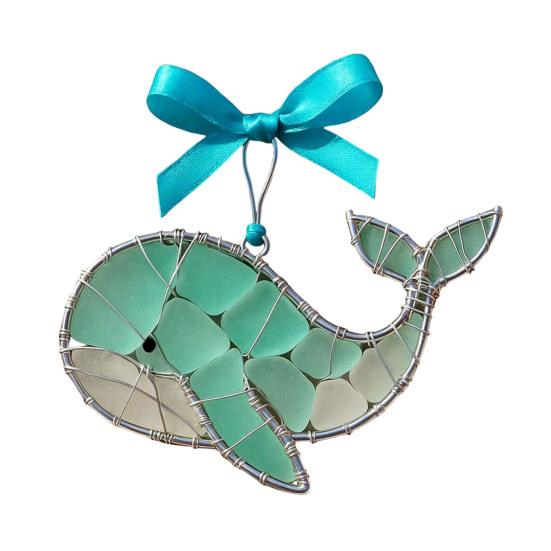 Handgemaakte Zee Glas Oceaan Ornamenten 2D Acryl Kust Hangende Ornamenten Zee Schildpad Octopus Zeepaardje Vis Cadeaus voor Boom Huis Decoratie Strand Liefhebbers