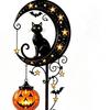 Solar Powered Black Cat & Pumpkin Moon Stake Light Halloween Outdoor Garden Lawn Decor Ghost Witch Skull Bat Night Light