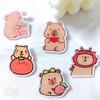 Cartoon Capybara Brooch Animals Cute Bag Pin Fashion Capybara Acrylic Badge