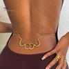 Beach Bikini Accessory Double Snake Wrap Waist Chain, Adjustable Layered Belly Chain for Women, Vintage Gold Lightweight Metal Belt Fashion