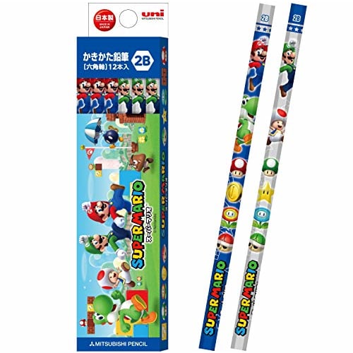 Mitsubishi Pencil Pencil Super Mario SMS5 2B 1 Dozen Paper Box K56232B