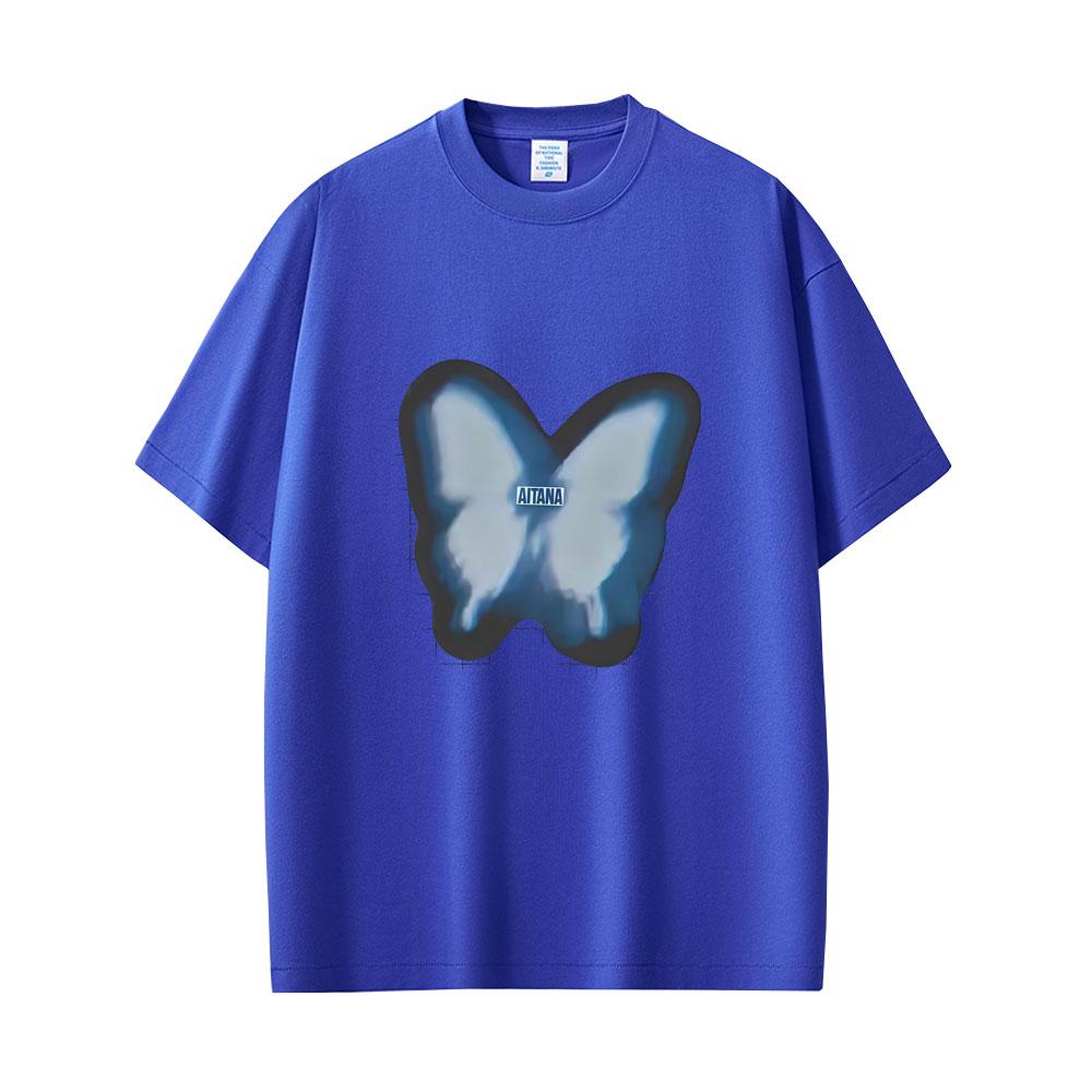 Aitana Butterfly Graphic T-shirt CUARTO AZUL T Shirts Men Women Fashion Pop Music Oversized Streetwear Man Vintage Casual Tshirt