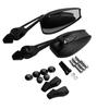 1Pair Universial Motorcycle Mirror Scooter E-Bike Rearview Mirrors Electromobile Back Side  Mirror With Anti-glare Glass Lens