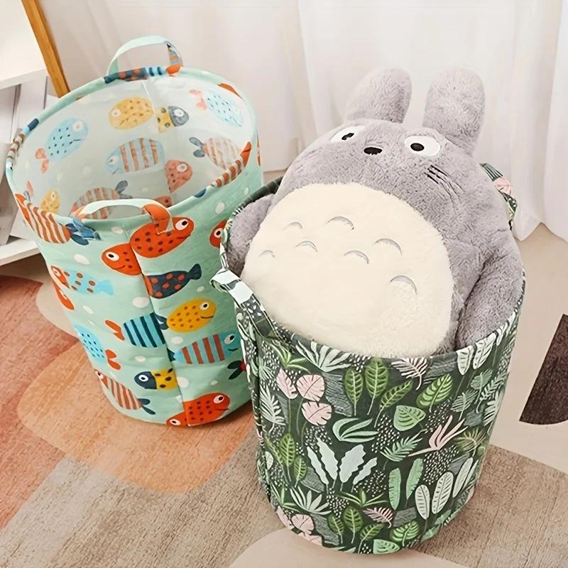 Foldable Fabric Laundry Basket Clothes Hamper Storage Bin for Home Toy Organizer