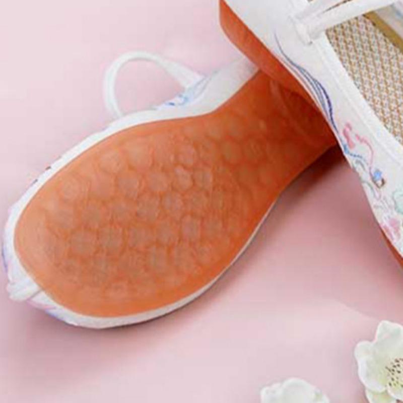 Hanfu-Schuhe mit Stickerei, Retro-Ethno-Stil für Zuhause, antikes Kostüm, bequeme und lässige Mutterschuhe