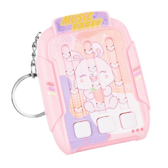 Fast Push Rhythm Game Machine with Music Light Stress Relief Electric Handheld Musical Challenge Toy Kids Adults