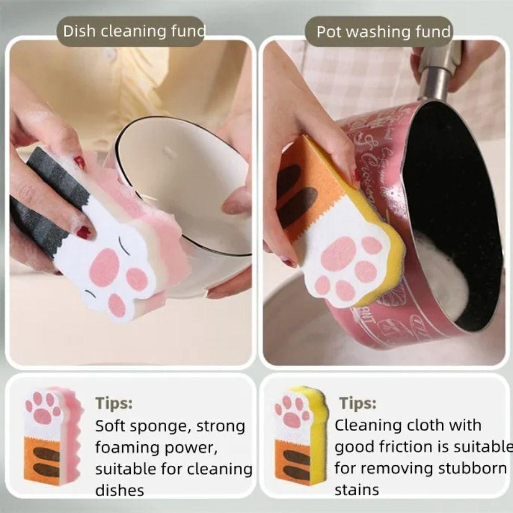 3pcs Cleannig Cloth Dishwashing Sponge Wiping Sponge Sponge Brush  Cleaning Tool
