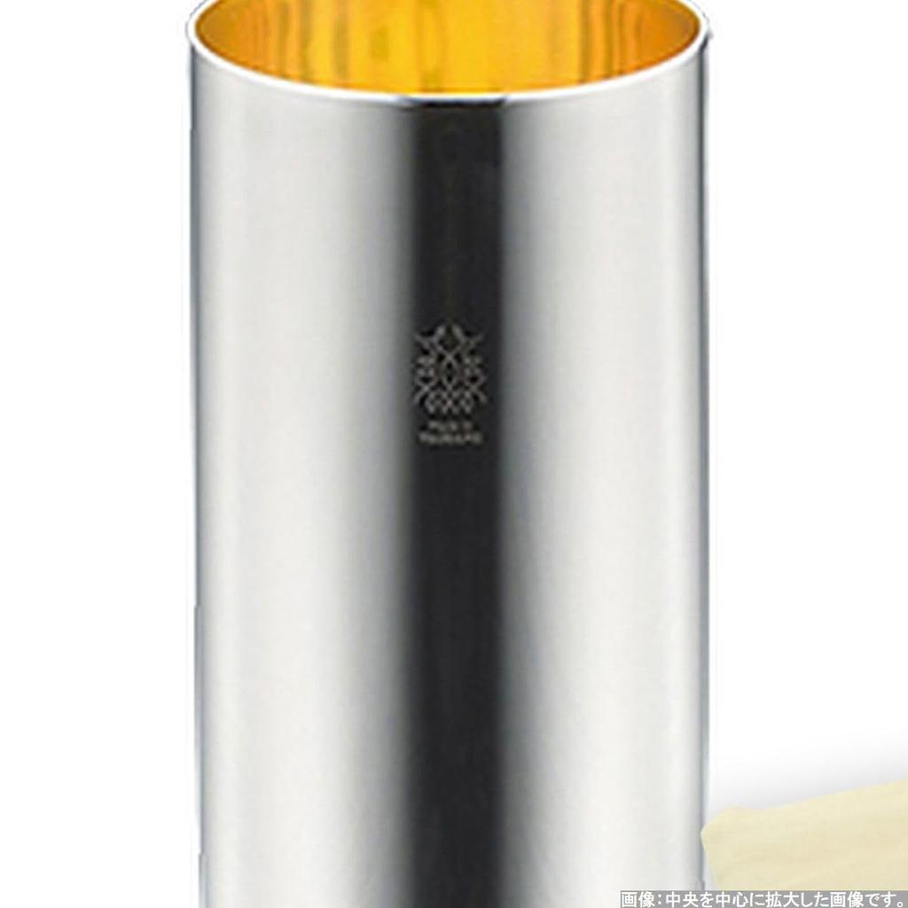 Stainless Highball Size Made In Japan Made In J-kitchens Tumbler, 18-8 Steel, Double-Walled Design, (Gold-Plated Interior), 380ml, (Includes