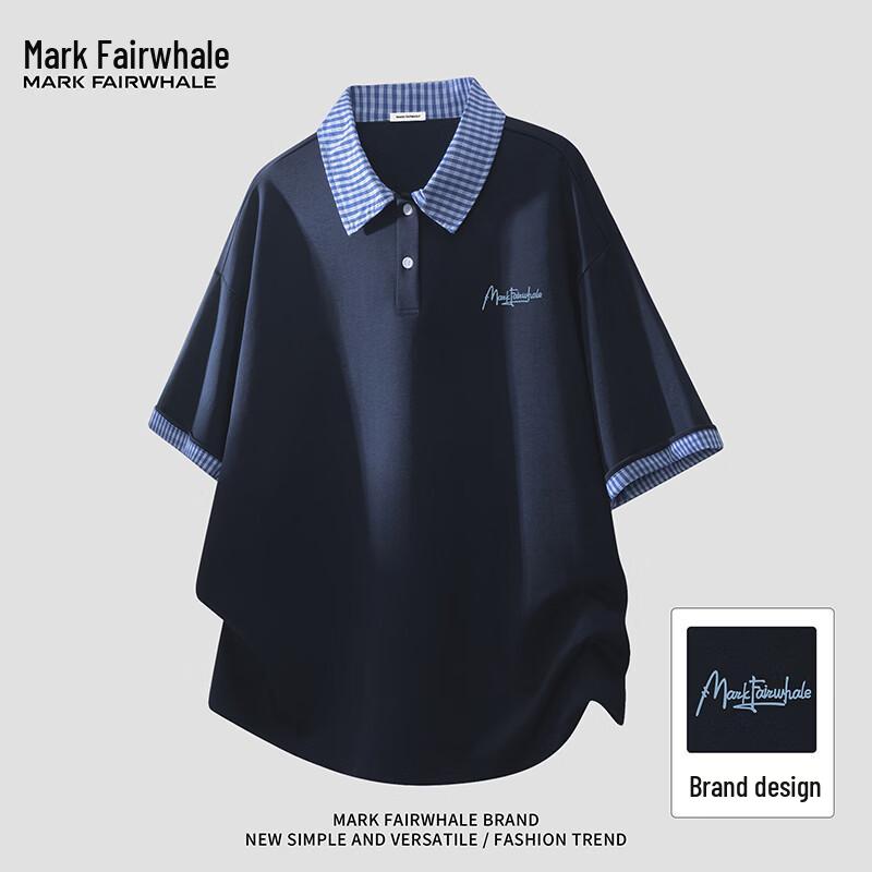 Mark Fairwhale Men s American Plaid Polo T-Shirt 3XL