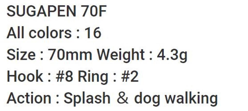 Bassday Sugar Pen 70F Floating Lure 4.3 Grams P-06 (9095)