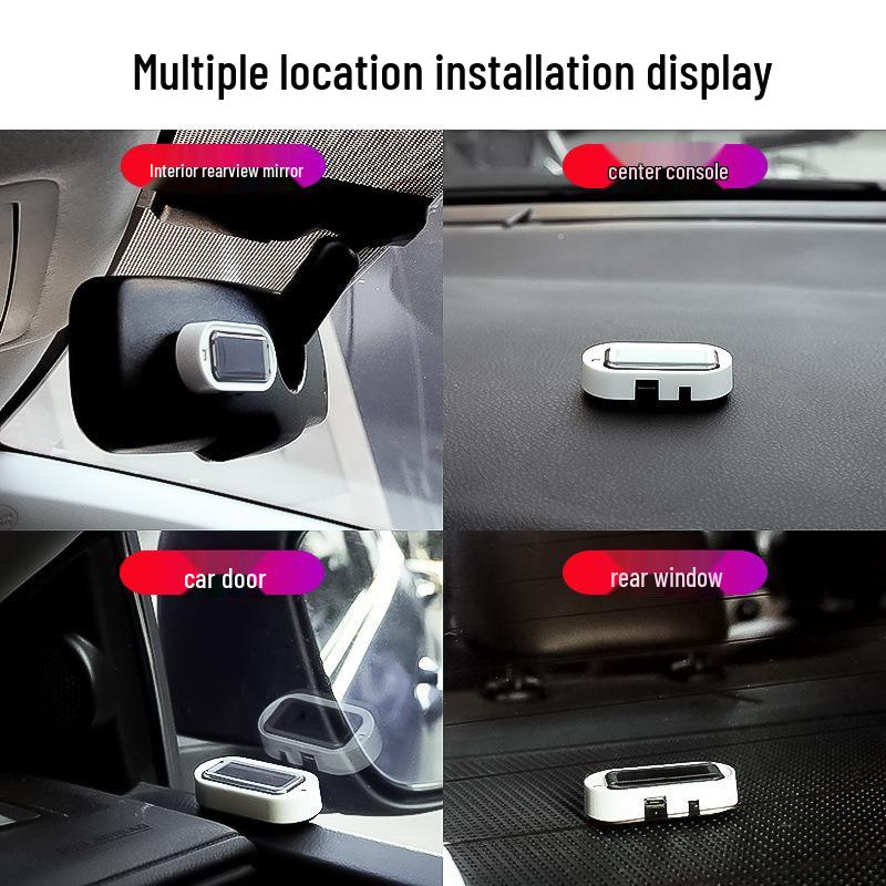 Solar-Powered LED Car Anti-theft Warning Strobe Light