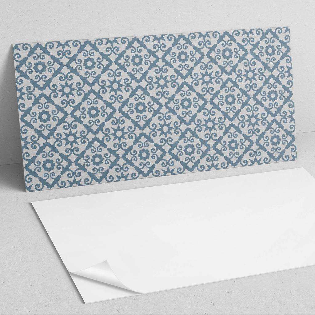 Naklejany Panel Winylowy Do Przedpokoju 100X50 Cm Wzór Z Ornamentami I Kwiatami