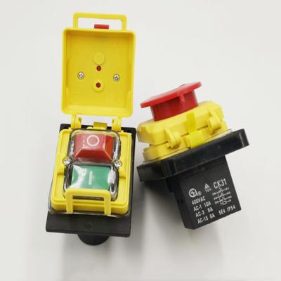 CK31 Interruttore magnetico auto-bloccante trifase 400VAC, pulsante di avvio trifase, interruttore per troncatrice